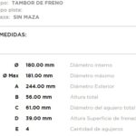 (21101)(180MM) HONDA FIT TRAS
