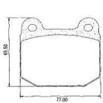 Pastillas de Freno (0290) (76MM) ALFA ROMEO GTV 6/ DODGE 1500-1800/ OPEL K 180