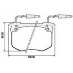 Pastillas de Freno (0296) (105MM) PEUGEOT 504-505 (82/93)- PICK-UP T4B/T5B (90/