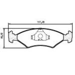 Pastillas de Freno (0300) (151MM) FORD ESCORT-FIESTA-ORION/  VW POINTER