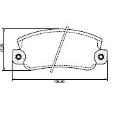 Pastillas de Freno (0306) (108MM) FIAT REGATTA 85 (C/SENSOR)- RENAULT R12