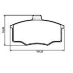 Pastillas de Freno (0304) (104MM) FIAT DUNA-UNO (GRUESA)(85/92)- PICK-UP FIORIN