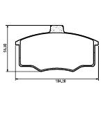Pastillas de Freno (0304) (104MM) FIAT DUNA-UNO (GRUESA)(85/92)- PICK-UP FIORIN