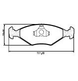 Pastillas de Freno (0316) (151MM) FIAT DUNA-PALIO-SIENA/ FORD GALAXI/ VW GOL
