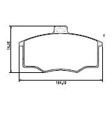 Pastillas de Freno (0321) (104MM) FIAT REGATTA SC-SL-UNO-DUNA C/SENSOR