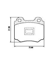 Pastillas de Freno (0249) (76MM) VOLSWAGEN GOL 1.0-1.6 (94/95)- SAVEIRO- SENDA 1.6