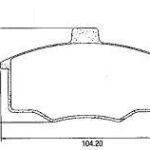 Pastillas de Freno (0322) (104MM) CHEVROLET MONZA-KADETT/ FIAT DUNA FINA