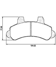 Pastillas de Freno (0510)(164MM) FORD F100 PICK UP / CHEVROLET C20