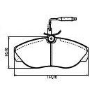 Pastillas de Freno (0327) (144MM) PEUGEOT BOXER /CITROEN JUMPER / FIAT DUCATO