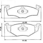 Pastillas de Freno (0253) (141MM) PEUGEOT 106-306/ CITROEN SAXO