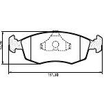Pastillas de Freno (0279) (151MM) FORD ESCORT XR3-ORION/ VW POINTER-GOL