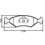 Pastillas de Freno (0500) (151MM) FORD COURIER, FIESTA ZETEC 16V- PUMA 1.7 16V