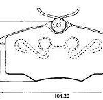 Pastillas de Freno (0407)(104MM) CHEVROLET CORSA /VW GOL, SAVEIRO / FORD ESCORT