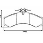 Pastillas de Freno (0377) (164MM) MERCEDES BENZ SPRINTER / IVECO DAILY (DEL-TRAS)
