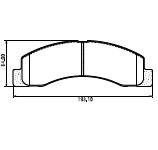 Pastillas de Freno (0511)(164MM)  FORD F100, F250, F350, F-4000