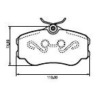 Pastillas de Freno (0332) (109MM) FORD GALAXI / VW QUANTUM-GOL-SANTANA