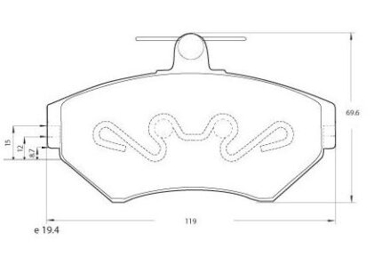 Pastillas de Freno (0514)(118MM) VOLKSWAGEN GOLF, PASSAT / AUDI A4 / SEAT IBIZA CORDOBA