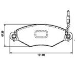 Pastillas de Freno (0537)(130MM) CITROEN XSARA/ PEUGEOT 206/ RENAULT KANGOO