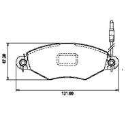 Pastillas de Freno (0537)(130MM) CITROEN XSARA/ PEUGEOT 206/ RENAULT KANGOO