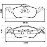 Pastillas de Freno (0539)(177MM) FORD FOCUS (99/..) SIST. TEVES