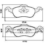 Pastillas de Freno (0539)(177MM) FORD FOCUS (99/..) SIST. TEVES
