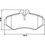 Pastillas de Freno (0546)(126MM) MERCEDES BENZ SPRINTER (CORTA) TRASERA