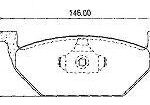 Pastillas de Freno (0515)(146MM) VW BORA-GOLF-PASSAT-FOX-SURAN-UP / AUDI A3