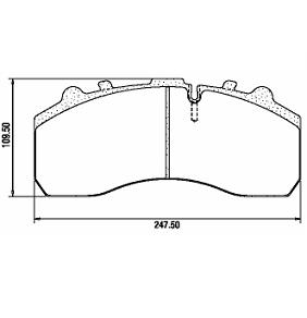 Pastillas de Freno (0520)(247MM) MERCEDES BENZ 1938 S / SCANIA 124, 1144