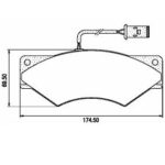 Pastillas de Freno (0505)(174MM) IVECO DAILY 59.12 OM-GRINTA