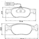Pastillas de Freno (0499) (151MM) ALFA ROMEO 145-146/ FIAT BRAVA-MAREA