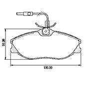 Pastillas de Freno (0393) (130MM) PEUGEOT 406 / CITROEN XSARA (CON SENSOR)