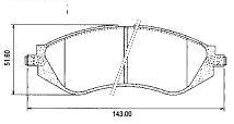 Pastillas de Freno (0490)(143MM) CHEVROLET AVEO / DAEWOO CIELO, ESPERO