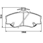 Pastillas de Freno (0365) (129MM) HYUNDAI  H100 2.5D/ H200 (TODOS)-FURGON
