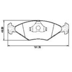Pastillas de Freno (0751)(151MM) VOLKSWAGEN GOL - SAVEIRO - PALIO (DISCOS VENTILADOS)