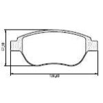 Pastillas de Freno (0728)(136MM) PEUGEOT 307 / CITROEN C4 / FIAT PUNTO