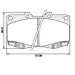 Pastillas de Freno (0638)(119MM) TOYOTA HYLUX - PICK-UP TACOMA