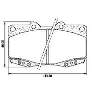 Pastillas de Freno (0638)(119MM) TOYOTA HYLUX - PICK-UP TACOMA