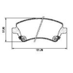 Pastillas de Freno (0716)(131MM) TOYOTA COROLLA 1.6 - 1.8 16V (NAFTA)