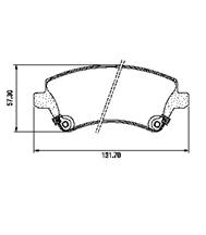 Pastillas de Freno (0716)(131MM) TOYOTA COROLLA 1.6 - 1.8 16V (NAFTA)