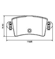Pastillas de Freno (0746)(115MM) RENAULT MASTER (TODOS) TRASERA