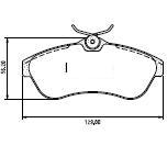 Pastillas de Freno (0800)(128MM) CITROEN C3