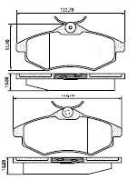 Pastillas de Freno (0775)(122MM) CITROEN C2 - C3