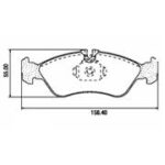 Pastillas de Freno (0624)(156MM) MERCEDES BENZ SPRINTER 311 - 313 (03/..) TRASERA