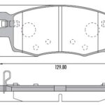 Pastillas de Freno (0807) (129MM) HYUNDAI NEW ACCENT / MAZDA 121