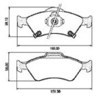 Pastillas de Freno (0805)(151MM) HONDA  FIT   (03/..)