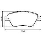 Pastillas de Freno (0736)(122MM) FIAT STILO - QUBO - IDEA