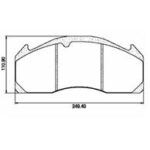 Pastillas de Freno (1054)(249MM) VOLVO B7-B9, FL 618/FM9/FM12/FH12,(DEL/TRAS)