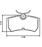 Pastillas de Freno (0540)(87MM) FORD FOCUS (TRASERA)