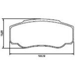 Pastillas de Freno (0766)(109MM) FIAT DUCATO / PEUGEOT BOXER / JUMPER  TRAS