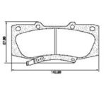 Pastillas de Freno (0981)(143MM) TOYOTA HILUX  07/      DELANTERA